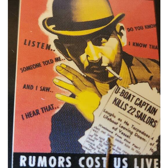 Rumors Cost Us Lives Military Wartime Recruiting Propaganda Poster Reproduction - Picture 2 of 6